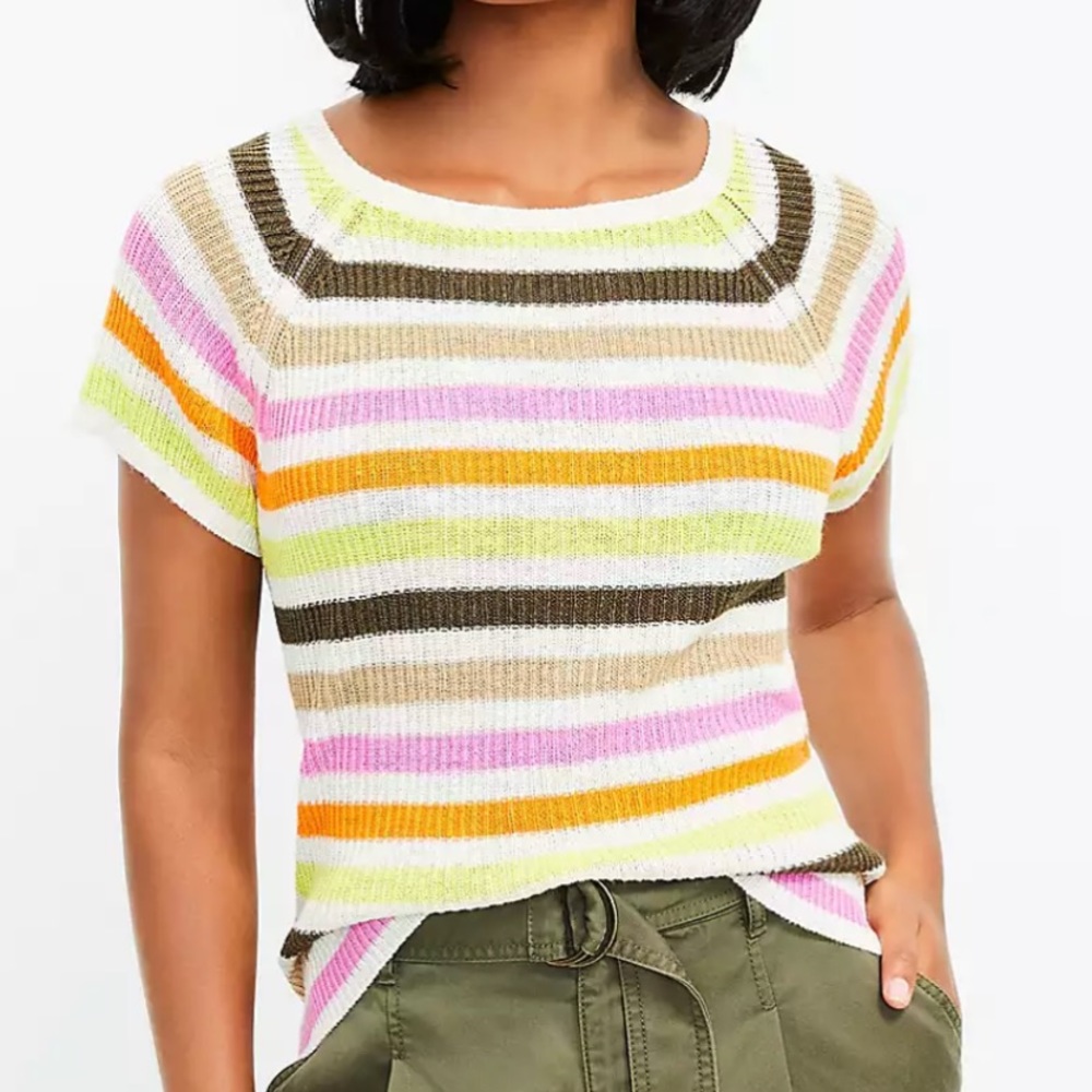 LOFT Striped Wedge Sweater Tee